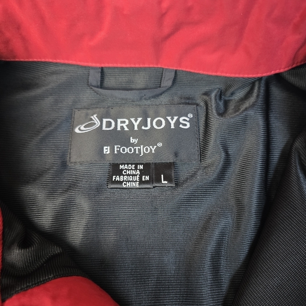 Footjoy Dryjoys Pullover Men’s Lg Black 1/4 Zip Long Sleeve Windbreaker Pullover - Picture 8 of 10